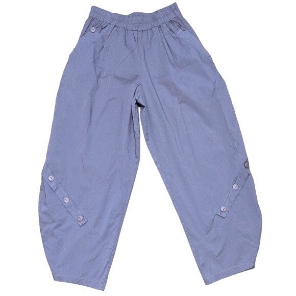 Luukaa cropped pull on elastic waist pants lilac balloon baggy size 6 - Picture 12 of 12